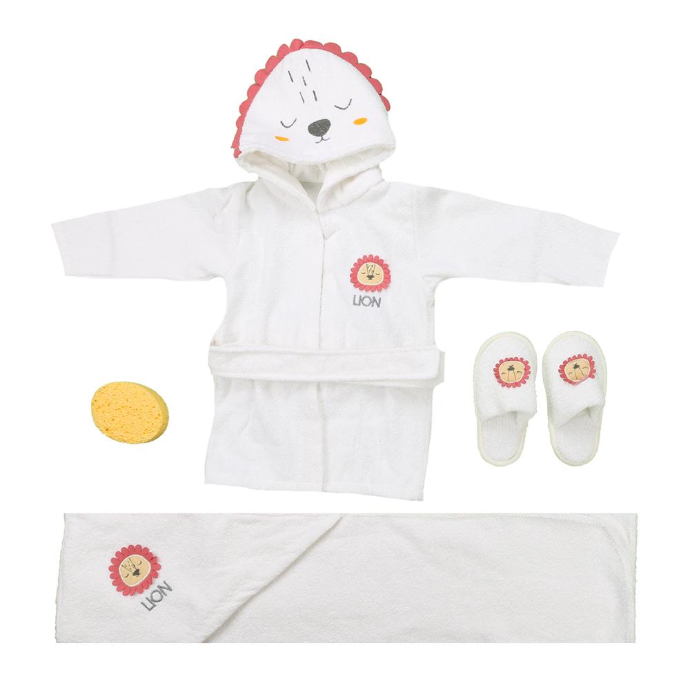 Bebi Tof Bathrobe Set - Pink Lion ( Size:6 Months+) Bebitof
