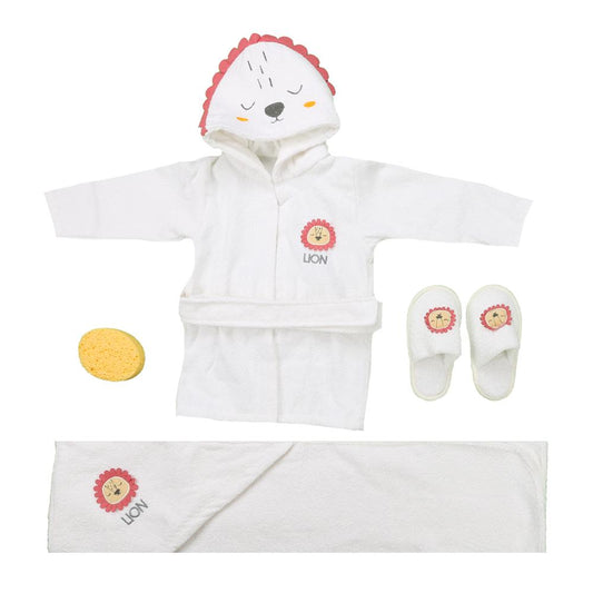 Bebi Tof Bathrobe Set - Pink Lion ( Size:6 Months+) Bebitof