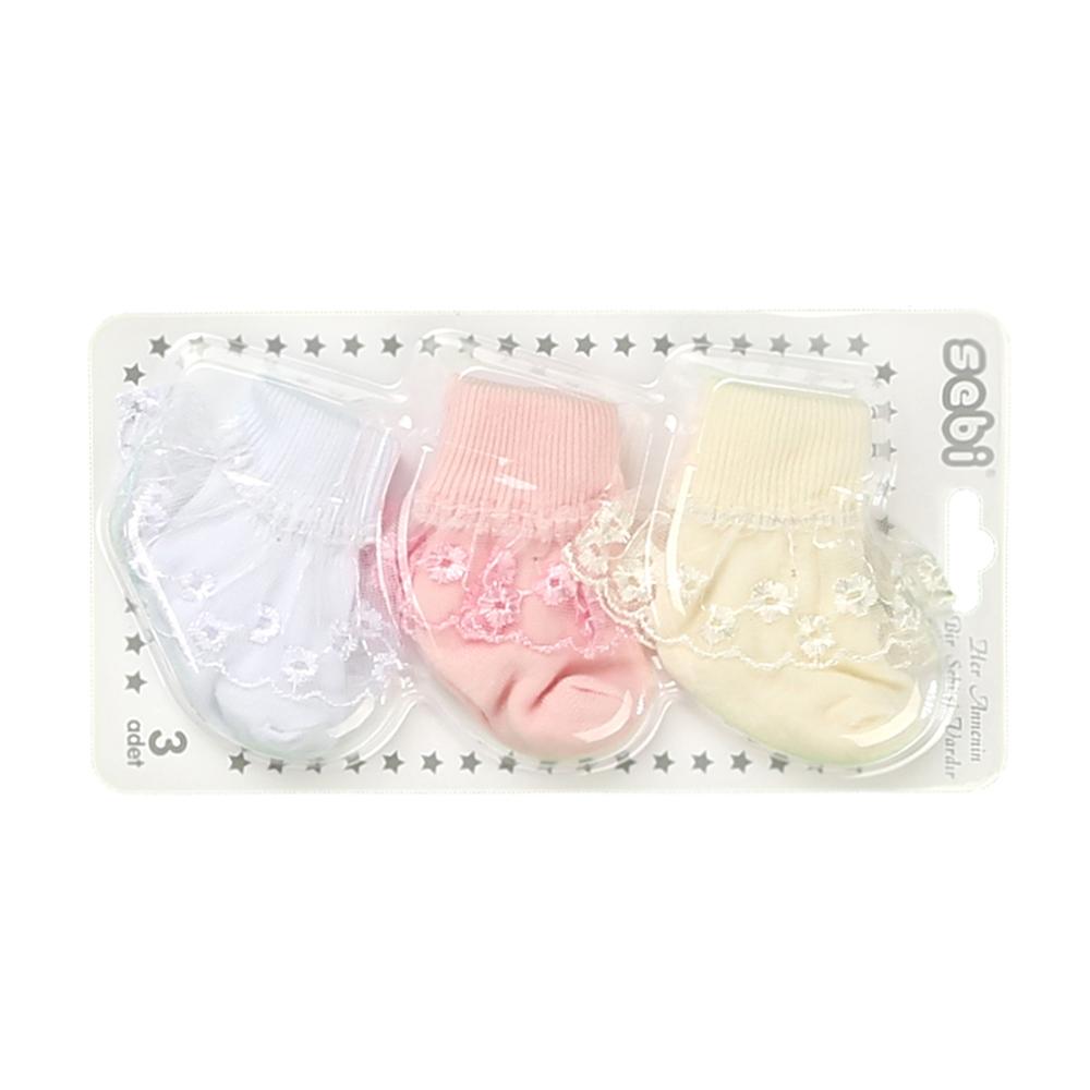SEBI Baby Socks - 3 Lacy Pieces SEBI