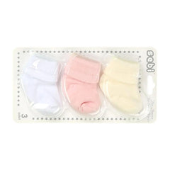 SEBI Baby Socks - Pack of 3 - White,Pink & Cream SEBI