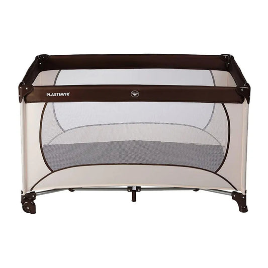 Plastimyr Joy Travel Cot - Brown Plastimyr