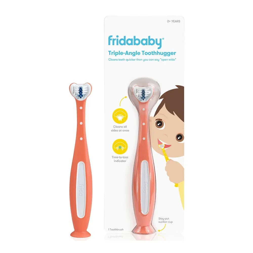 Frida Baby Triple-Angle Toothhugger Training Toothbrush for Toddler - 2 Years+ - Pink FridaBaby