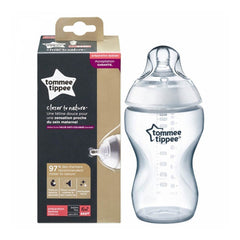 زجاجة رضاعة كلوزر تو نيتشر من Tommee Tippee حلمة سميكة (Y) - (340 مل) ، (العمر: 6 أشهر +)