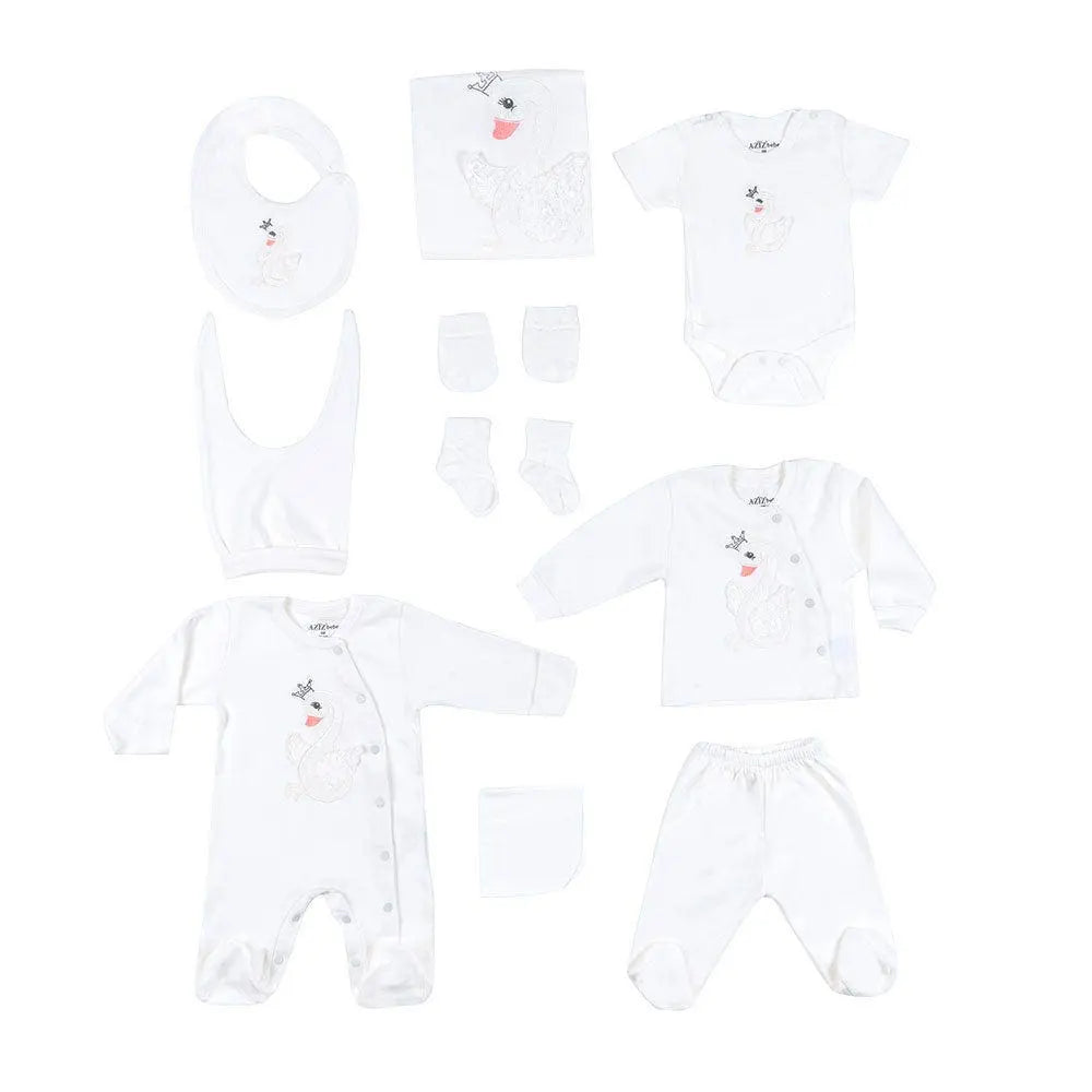 Aziz Bebe White Hospital Exit Set - Packs of 10 Aziz Bebe