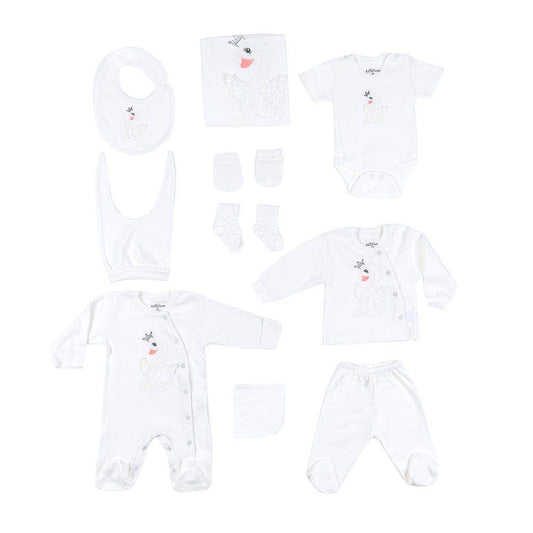 Aziz Bebe White Hospital Exit Set - Packs of 10