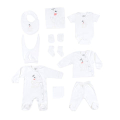 Aziz Bebe White Hospital Exit Set - Packs of 10