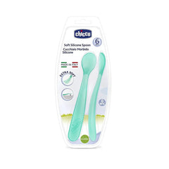 Chicco Soft Silicone Spoon Bi-Pack 6 months+ 2 Pieces Chicco
