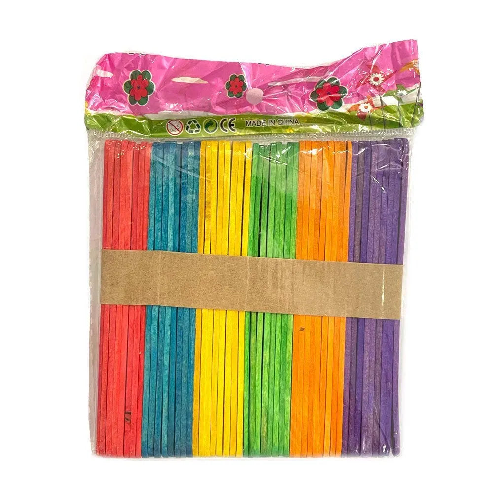 Wooden Embellishment Sticks, 6 Assorted Colors Generic brand