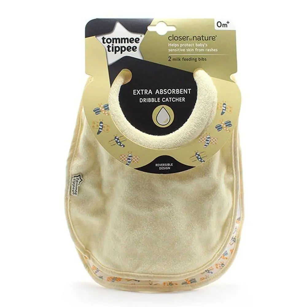Tommee Tippee Closer to Nature Milk Feeding Bib, Reversible version - Cream Tommee Tippee