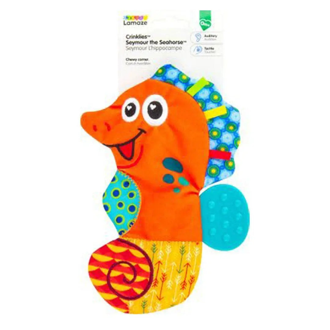 Lamaze Crinklies Seymour the Seahorse Teether Lamaze
