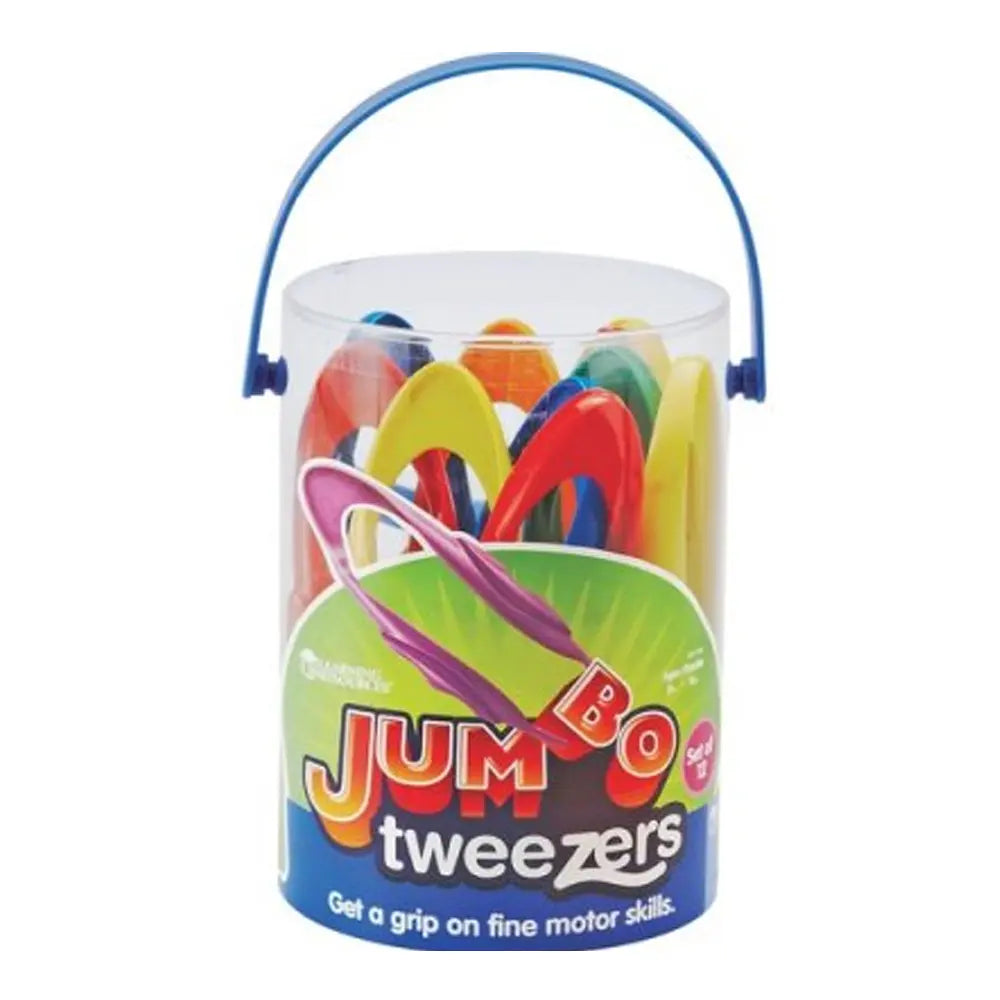 Learning Resources - Jumbo Tweezers - Set of 12 - (3 years +) Learning Resources