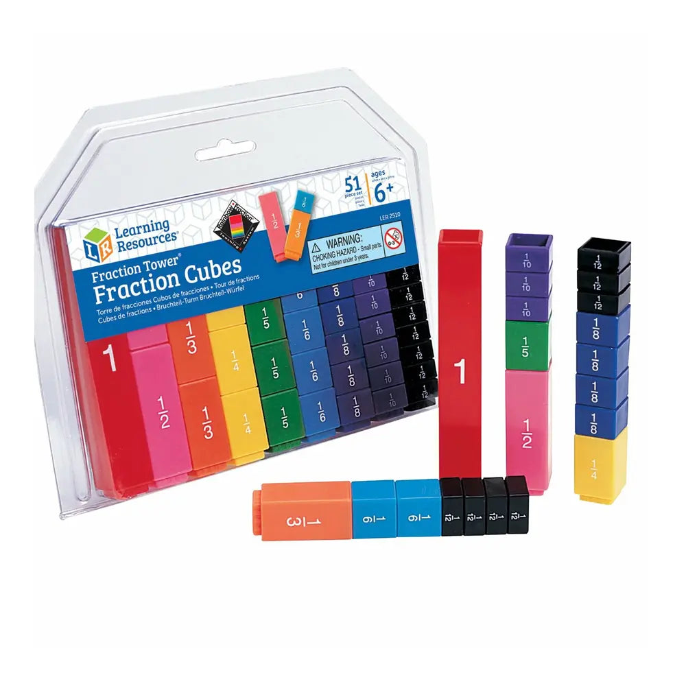 Learning Resources - Fraction Tower Fraction Cubes Learning Resources