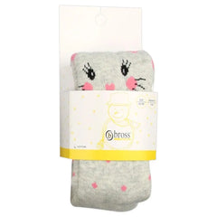Bross Baby Socks Adorable Cat Grey Tights - 1 Pair, 0-6 months Bross Socks