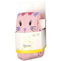 Bross Baby Socks Adorable Cat Pink Tights, 1 Pair Bross Socks