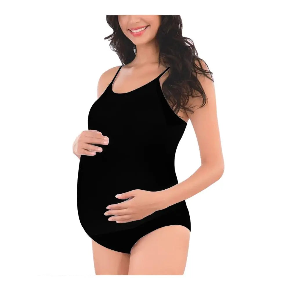 Imer Maternity Pregnant Tank Top 9253 - Black IMER