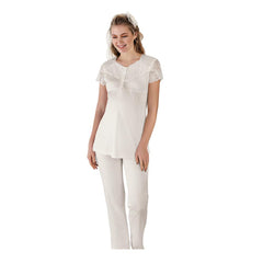 FC Fantasy 1181 Maternity Pyjamas Set, White Fc Fantasy