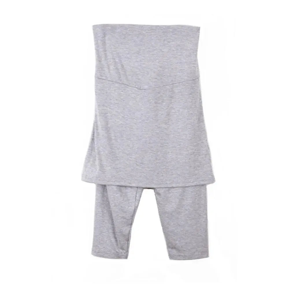 Maternity 3/4 Legging With Skirt - Melange - Free Size Mom's Day