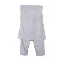 Maternity 3/4 Legging With Skirt - Melange - Free Size Mom's Day