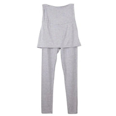 Maternity Full Length Legging with Skirt - Melange - Free Size Mom's Day