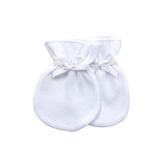 Sevi Bebe Baby Mittens (In Tulle Packaging) - White