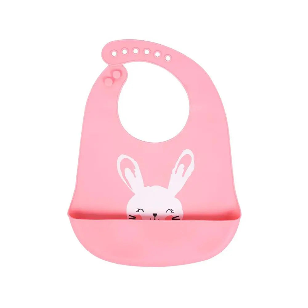 Sevi Bebe Silicone Baby Bib Rabbit - Pink Sevi Bebe