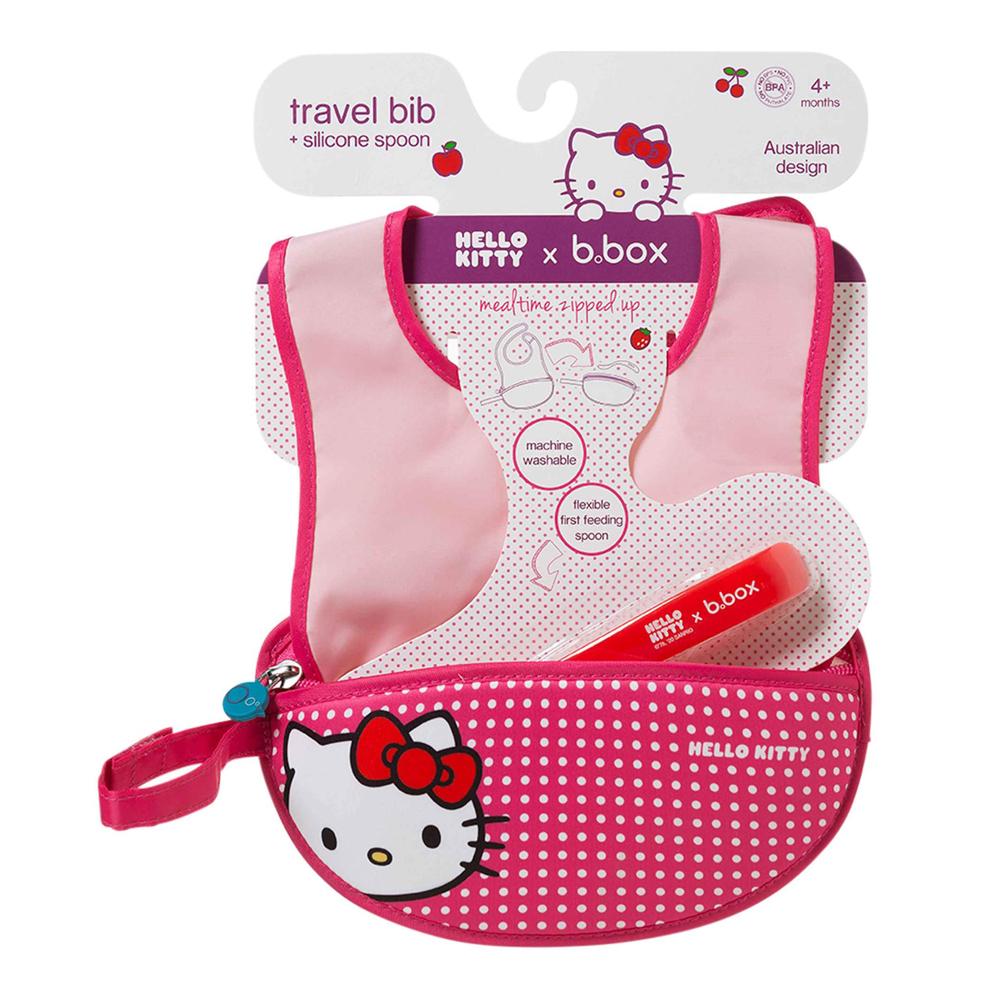 B.Box Hello Kitty Travel Bib + Spoon - Pop Star B.Box