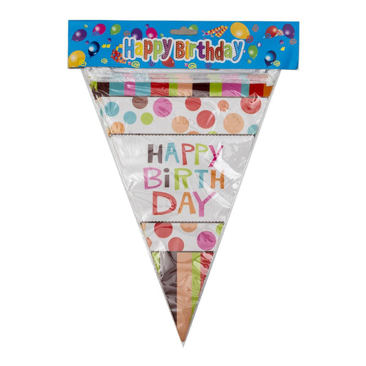 Birthday Banner White Generic Brand