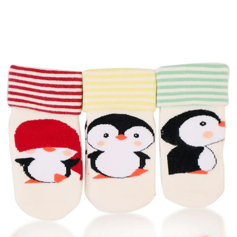 Bross Baby Socks Non-Slip Lovely Penguins - Pack of 3 Bross Socks