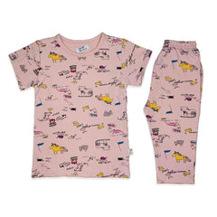 Caluby Short sleeved Pink unicorn