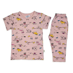 Caluby Short sleeved Pink unicorn Caluby