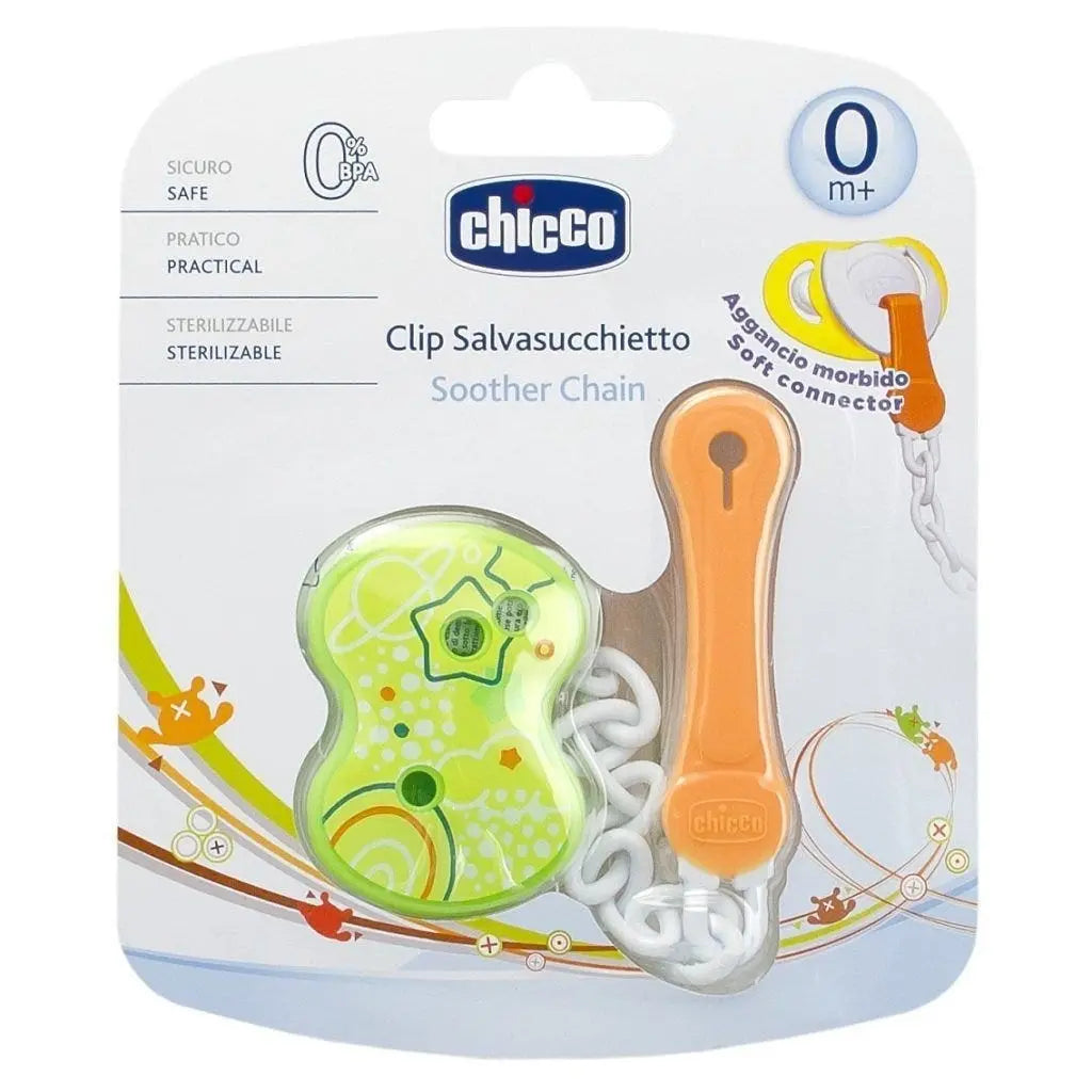 Chicco Clip with Chain - Mixed Colours Chicco
