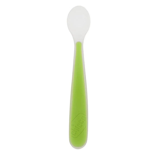 Chicco Soft Silicone Spoon 6m+ Green Chicco