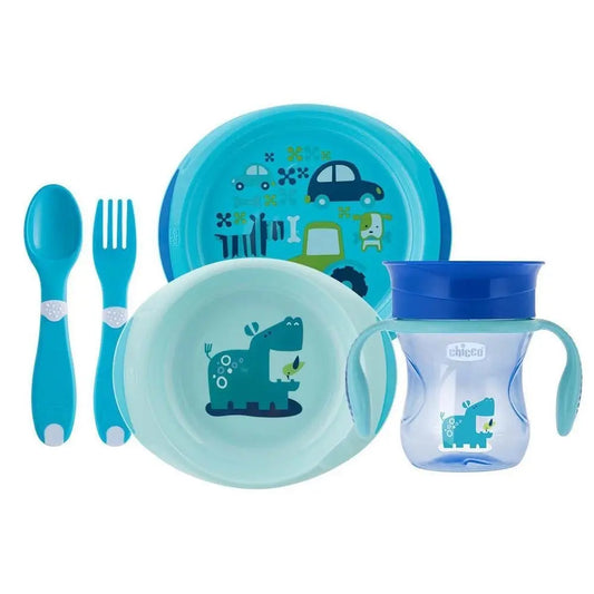 Chicco Weaning Set Blue, 12 months Chicco