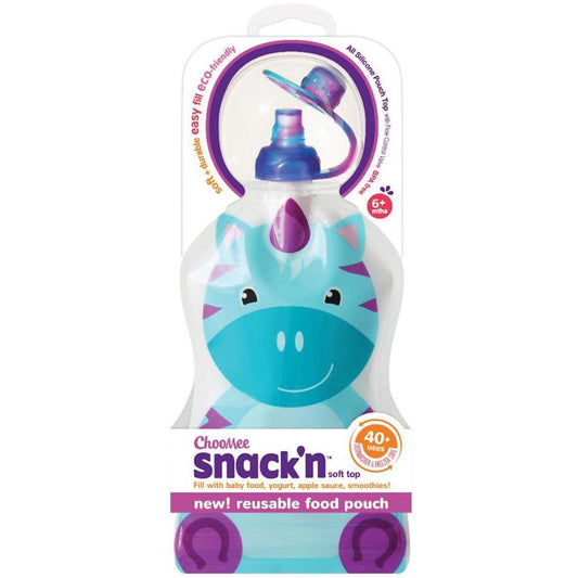 Choomee Snackn Reusable Food Pouch Blue, Pack of 1