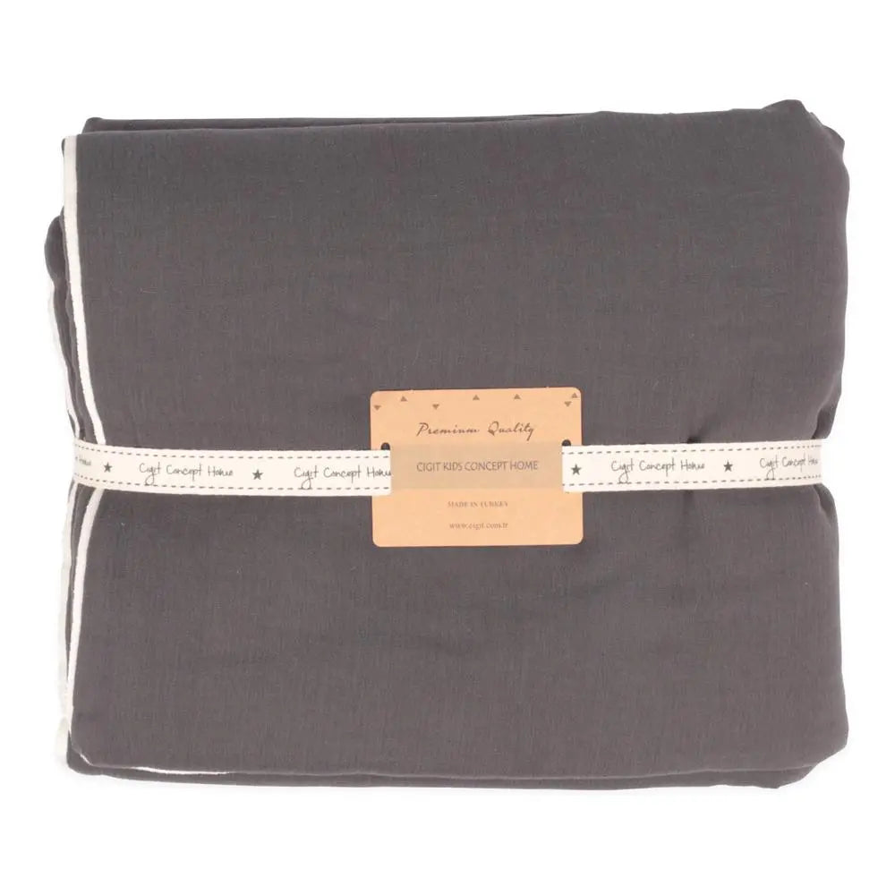 Cigit Double Face Colored Quilt for Babies 100 x 120 cm - Grey CIGIT