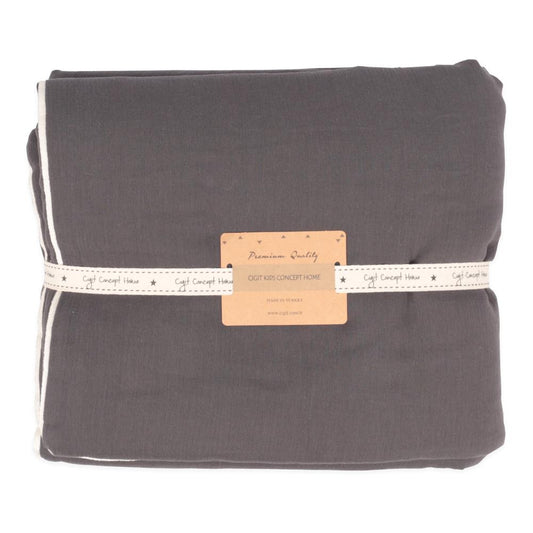 Cigit Double Face Colored Quilt for Babies 100 x 120 cm - Grey