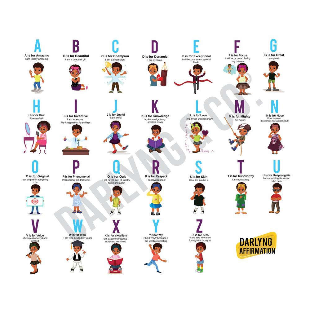 Darlyng & Co Kids Room Wall Stickers ABC Darlyng & Co