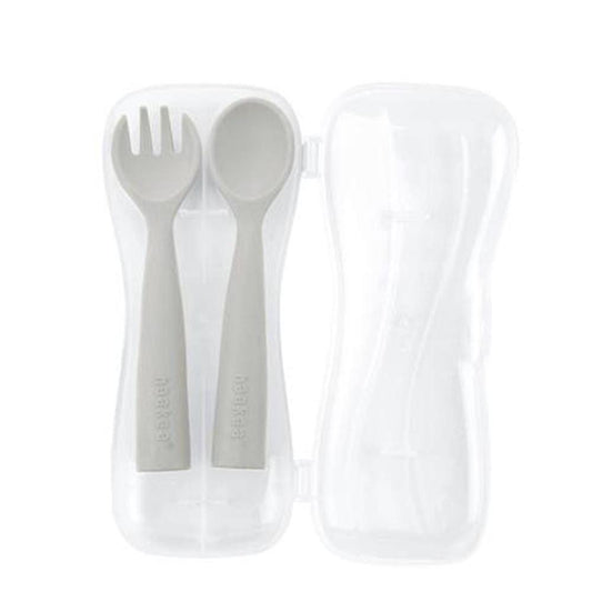 Haakaa Bendy Silicone Cutlery Set - Suva Grey Haakaa