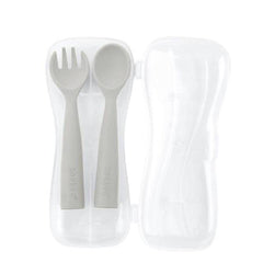 Haakaa Bendy Silicone Cutlery Set - Suva Grey Haakaa