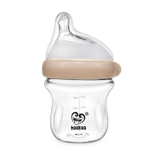 Haakaa Generation 3 Glass Baby Bottle, (90ml) - Peach Haakaa