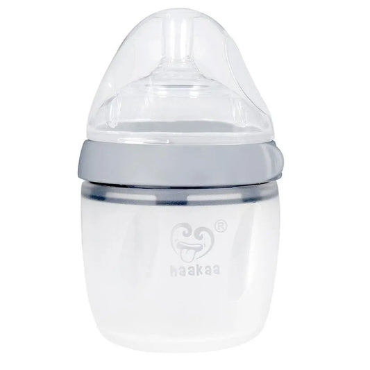 Haakaa Silicone Baby Bottle Gray - (160 ml) Haakaa