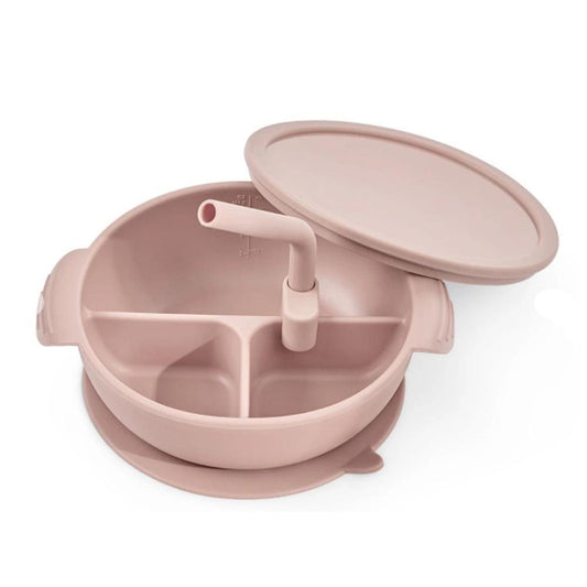 Haakaa Silicone Divided Suction Bowl - Blush