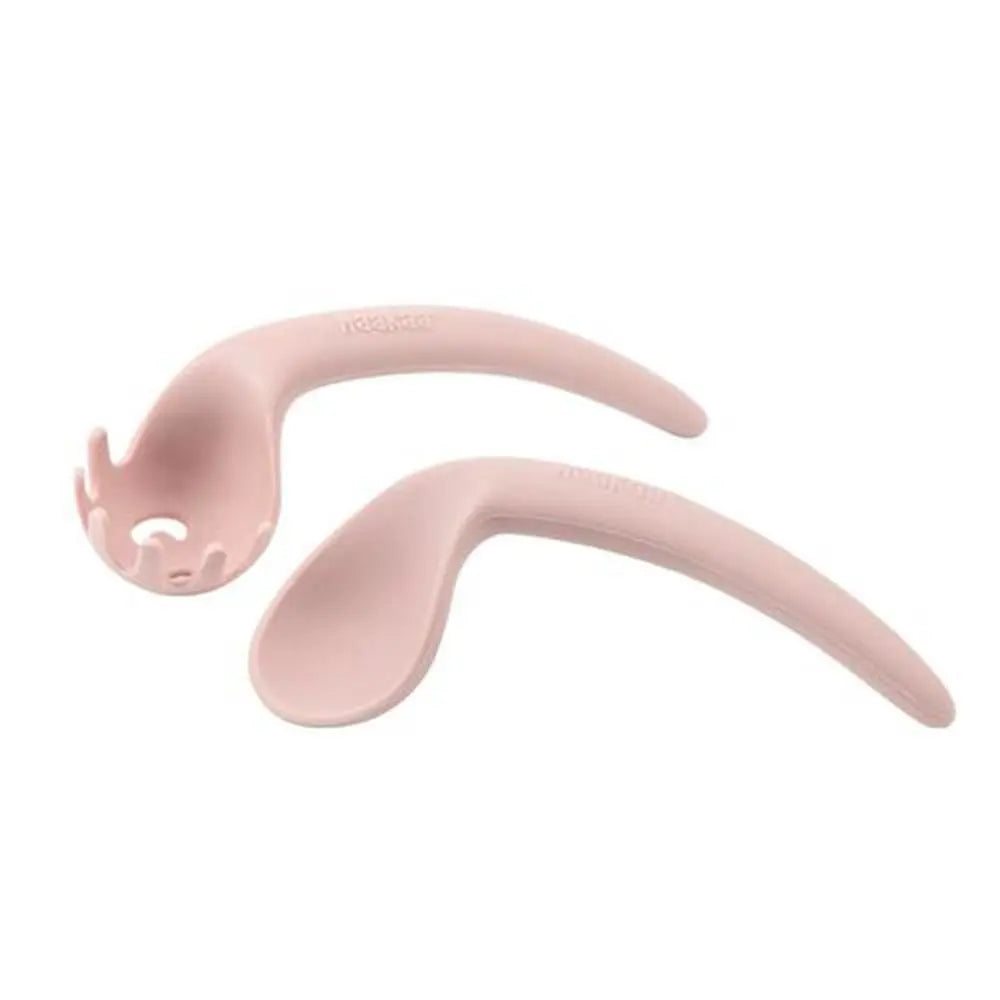 Haakaa Silicone Self-Feeding Spoon Set - Blush Haakaa