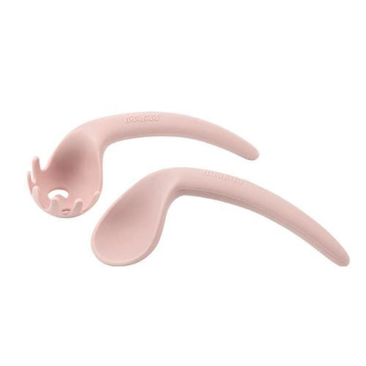Haakaa Silicone Self-Feeding Spoon Set - Blush Haakaa