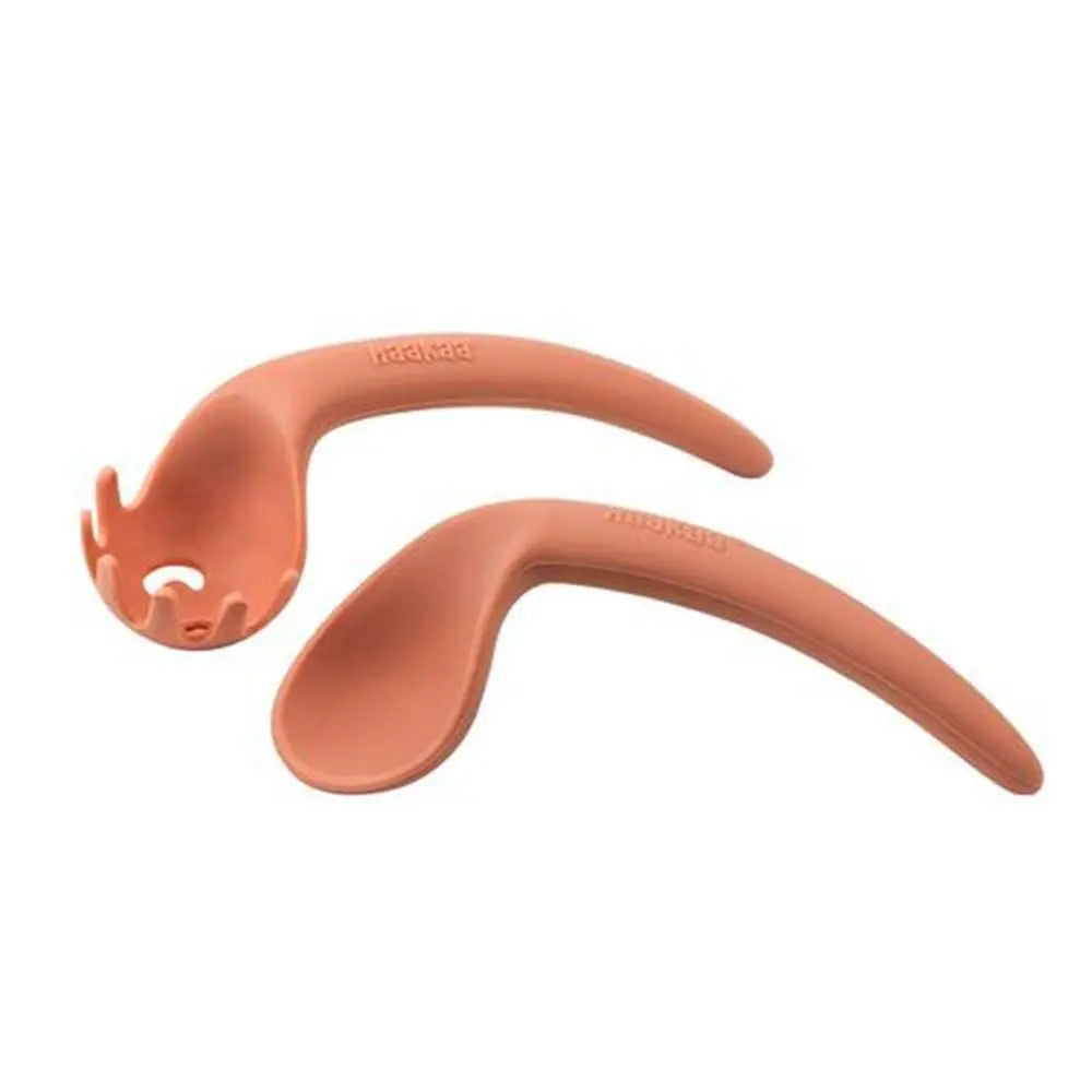 Haakaa Silicone Self-Feeding Spoon Set - Rust Haakaa