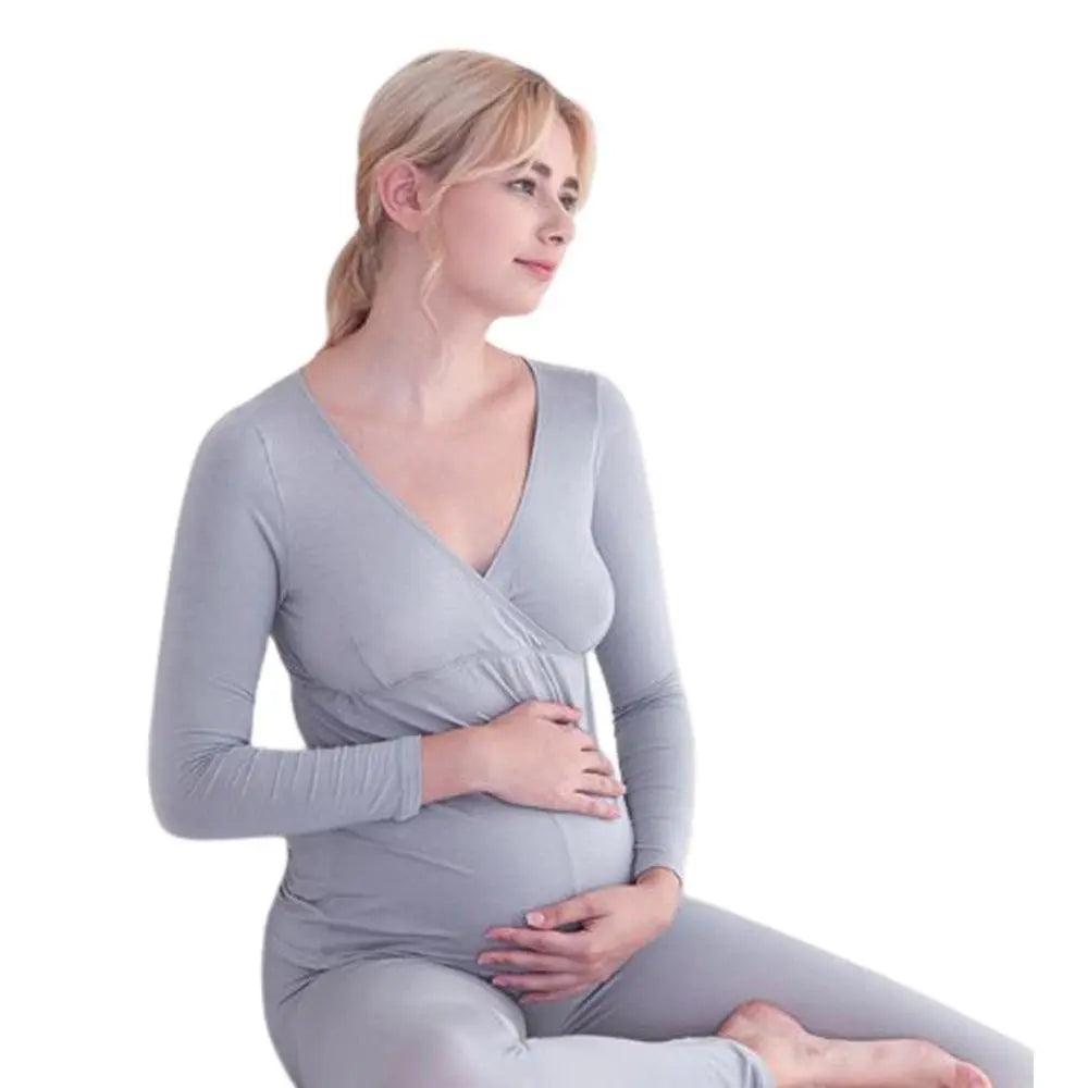 Mom's Day Light Maternity Pyjama Modal Fiber, Grey Mom's Day