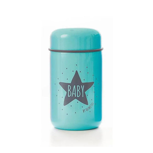 Olmitos Baby Food Container + Spoon - Light Blue Olmitos