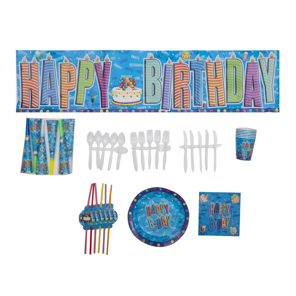 Party Theme Essentials - Set Of 6 - Dark Blue Generic Brand