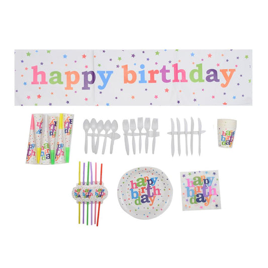 Party Theme Essentials - Set Of 6 - White Generic Brand