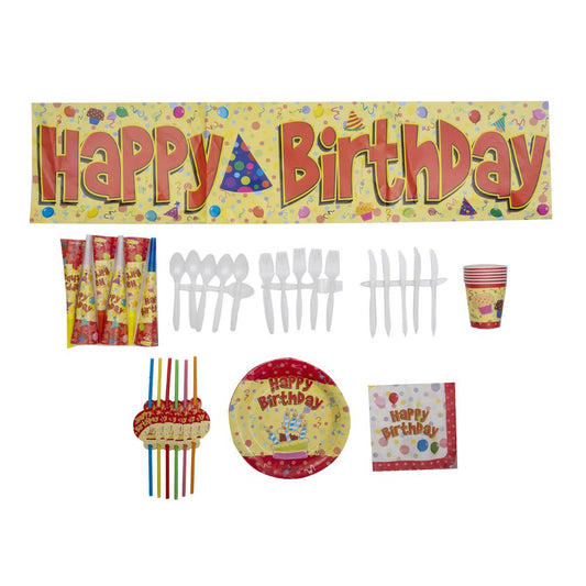 Party Theme Essentials - Set Of 6 - Yellow Generic Brand
